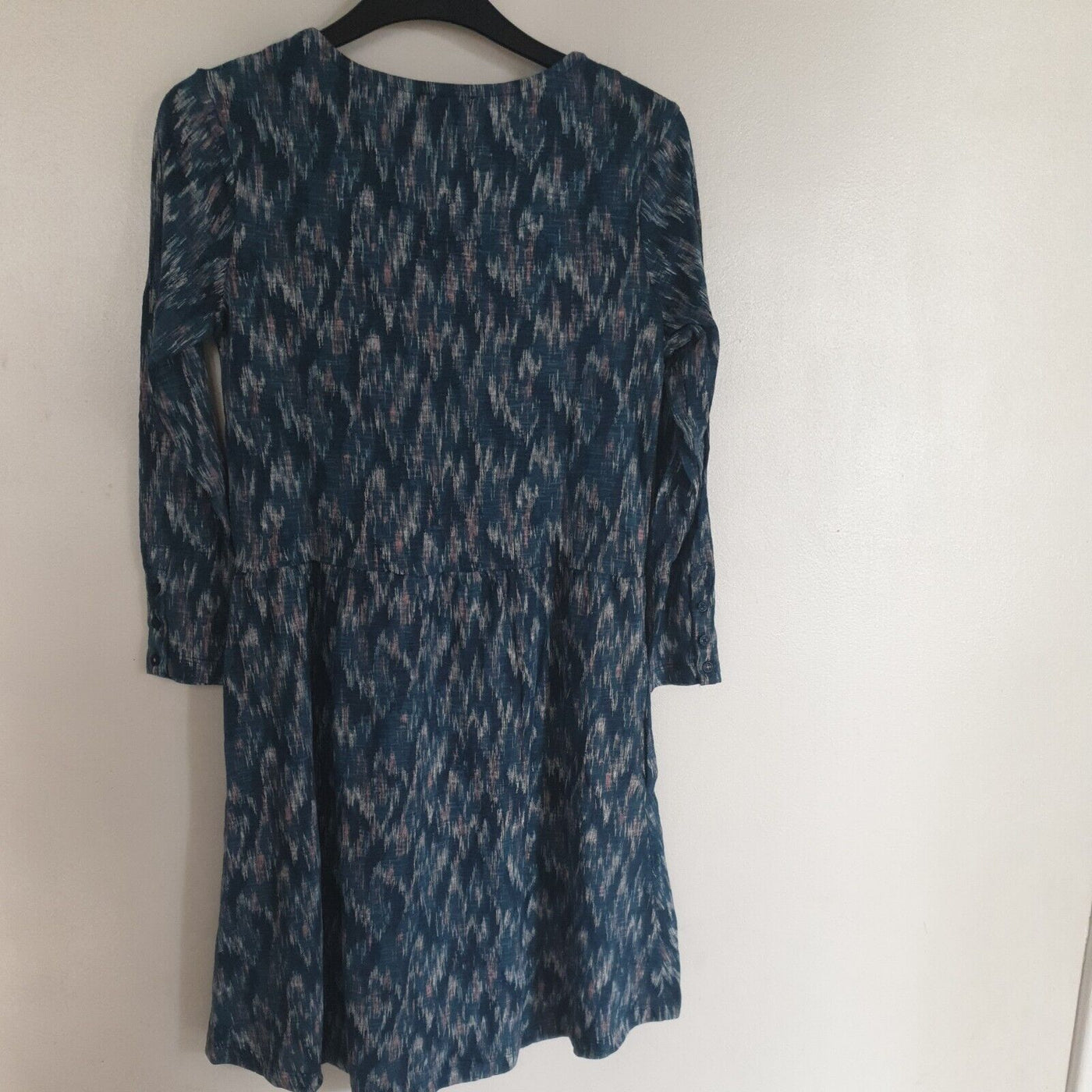 fat face Nina Craft Ikat Dress Teal Green UK 6