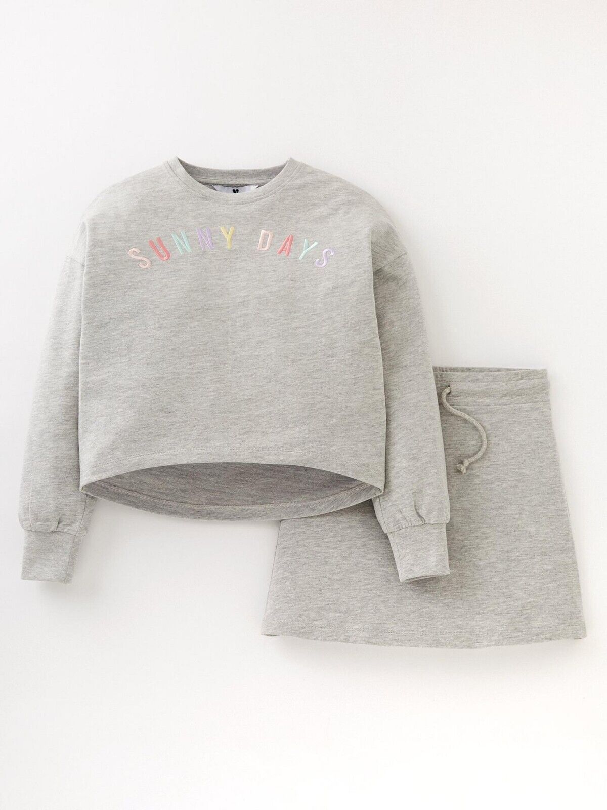 Girls Sunny Days Sweat and Skirt Set Grey 7 Years Old ****V393