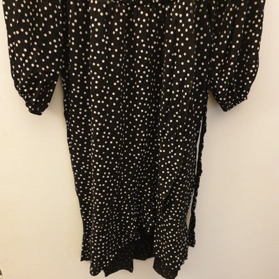 Quiz Black Bubble Polka-dot Dress Size 16****Ref V238