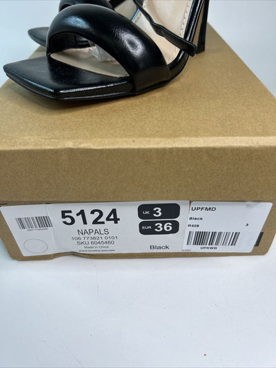 River Island Padded Heels - Black Size 3 **** Ref VS3