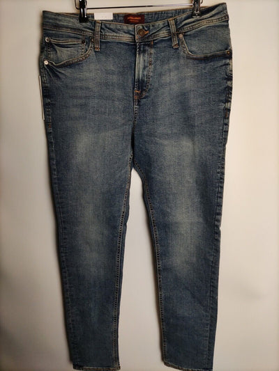 Jack & Jones Tapered Skinny Pete Blue Jeans W36 L32 **** V230