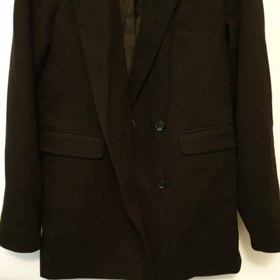 Long Tall Sally Black Double Breasted Brushed Jacket Uk16****Ref V151