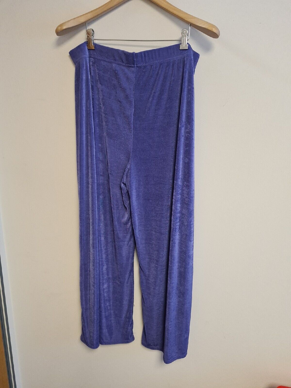 Yours Ladies Wide Leg Flared Elasticated Stretch Trs Purple UK 16 **** V507