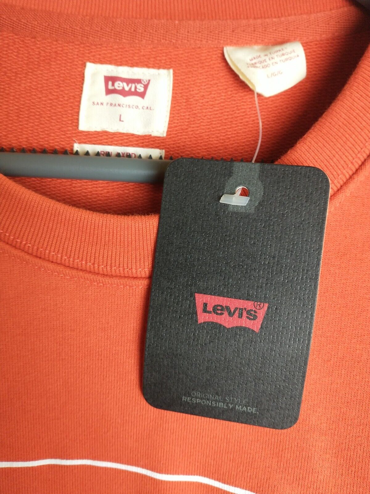 Levi's Orange Jumper. UK Large **** Ref V30L
