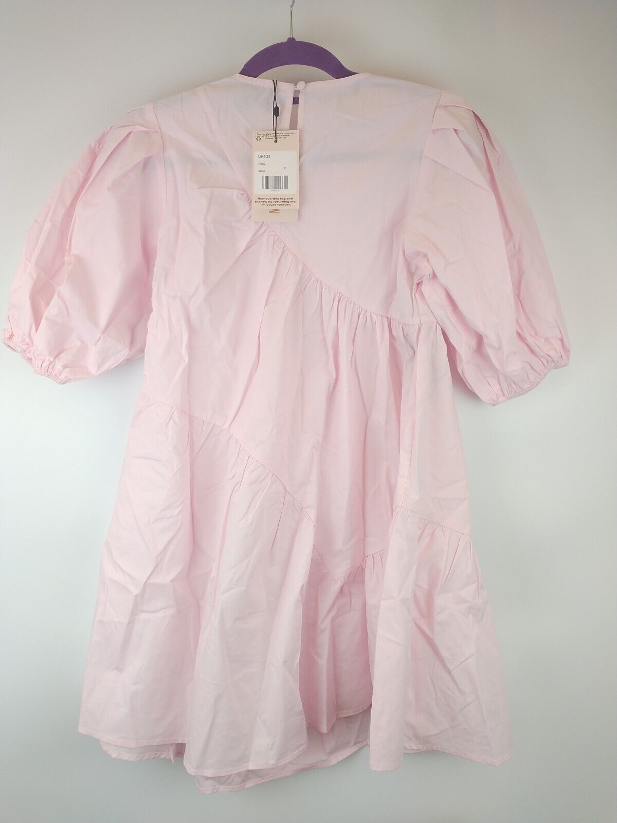 Missguided Frill Smock Pink Dress. UK Size 12 ****Ref V164