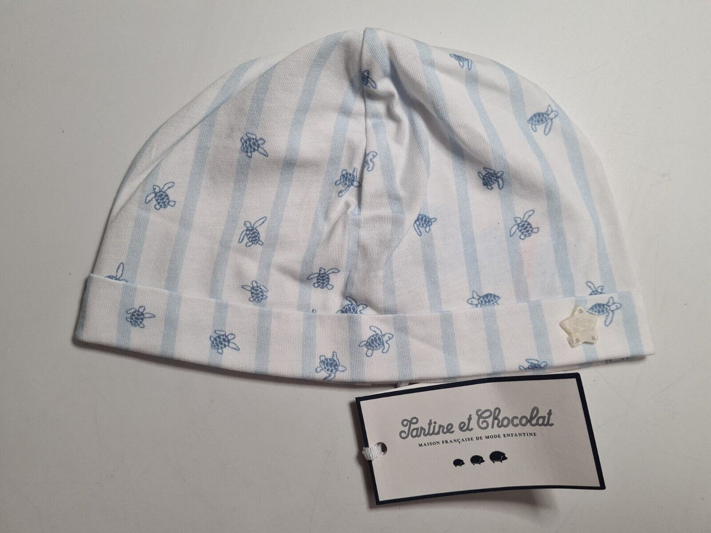 Tartine Et Chocolat Turtle Print Bonnet Size 12-18 Months **** V329