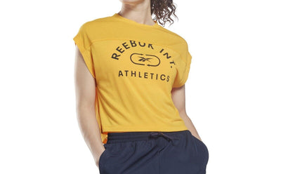 Reebok Supremium Logo T Shirt. Orange. UK L. ****V77