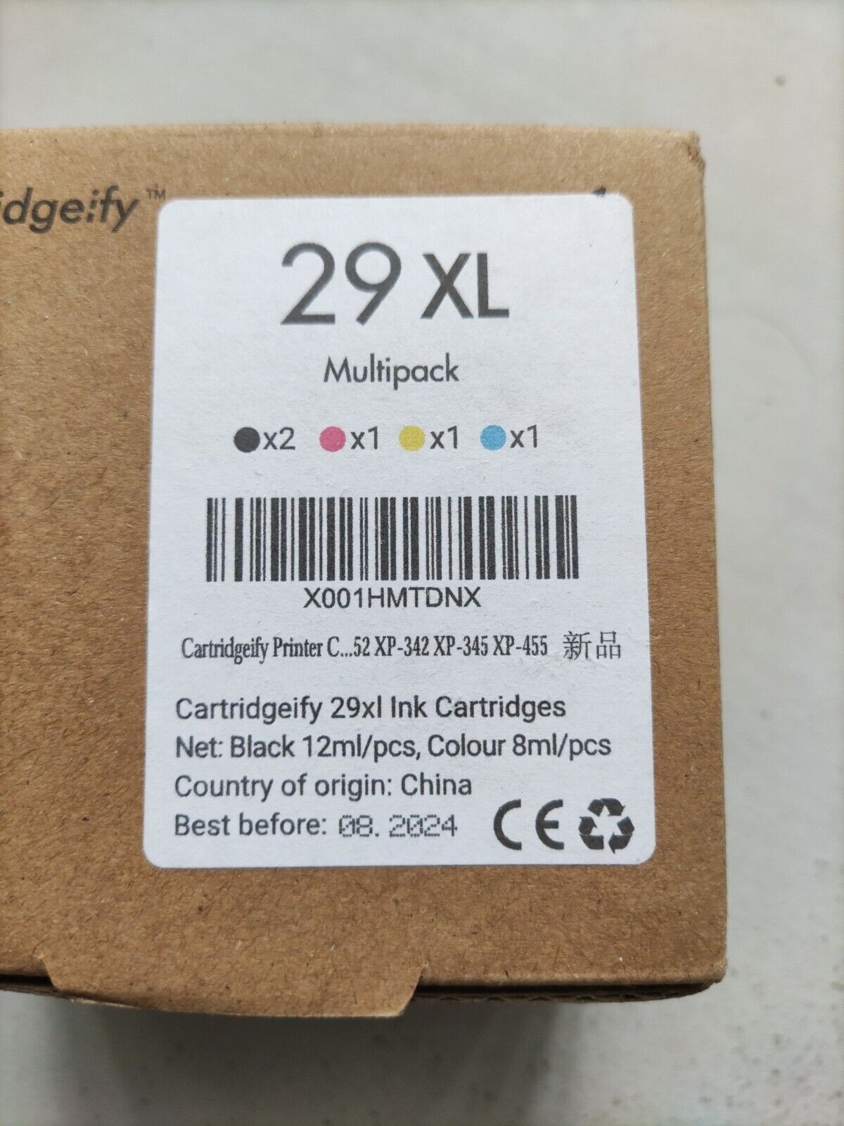 Compatible Epson 29XL. Black x2 /C/M/Y Ink Cartridge. Ref T5