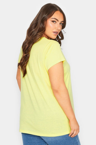 Yours Curve Yellow Basic T-Shirt. UK 18 **** Ref V521