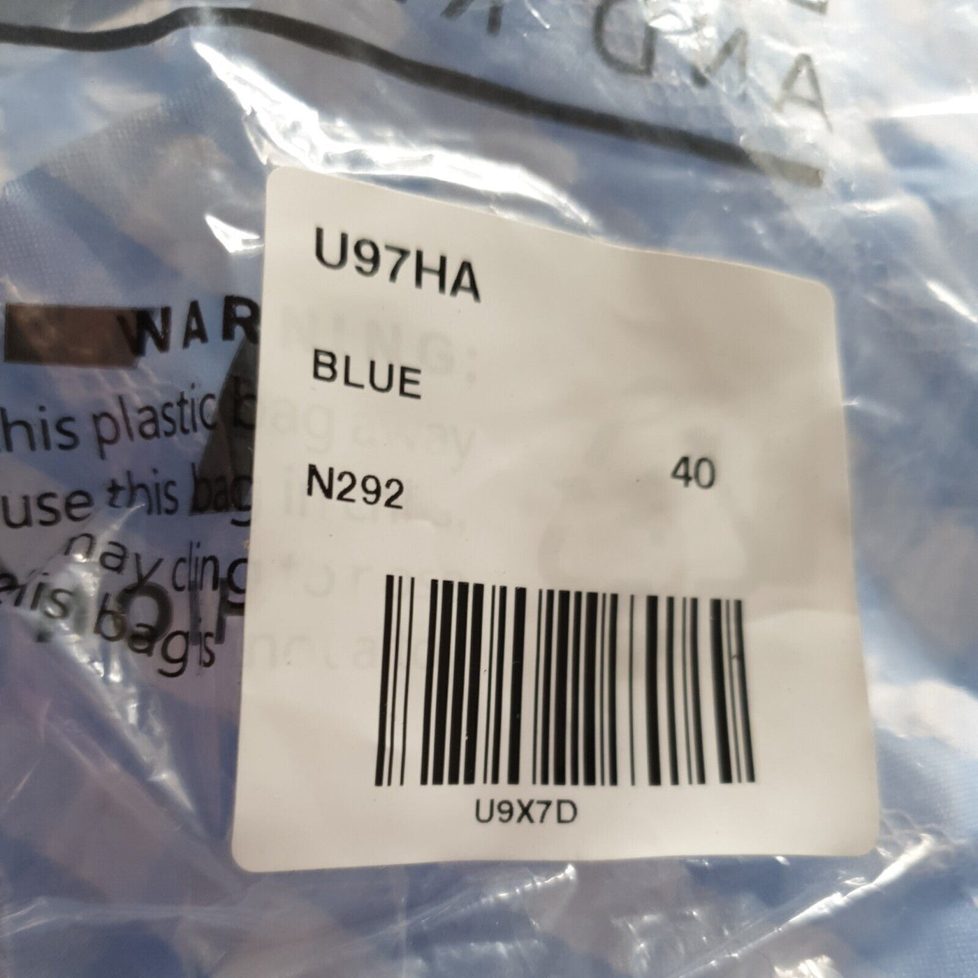 NA-KD Balloon Sleeve Mini Dress Blue Check Size 12 ****Ref V222