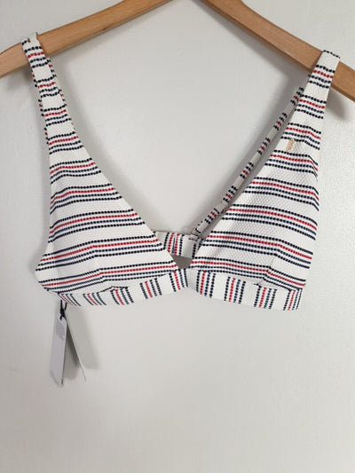 Superdry Edit Stripe Bikini Top White Uk14****Ref V363