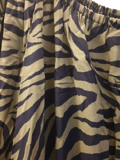 Womens Dress Zebra Print Long Sleeve- Green/Navy. Uk14
