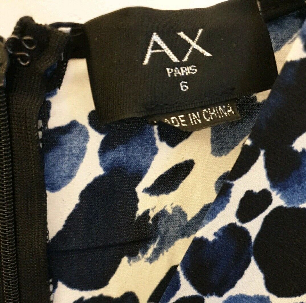 AX Paris Blue Animal Printed Wrap Dress Uk6