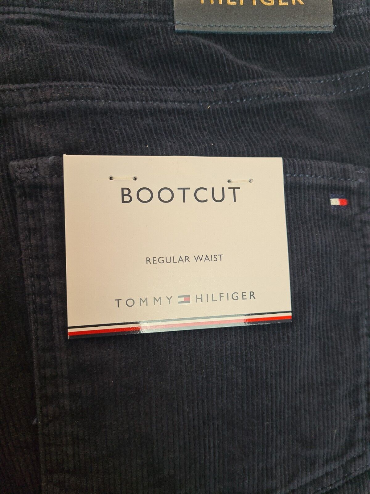 Tommy Hilfiger Mid Rise Cord Bootcut Jean Blue Size W32 L30 **** V32