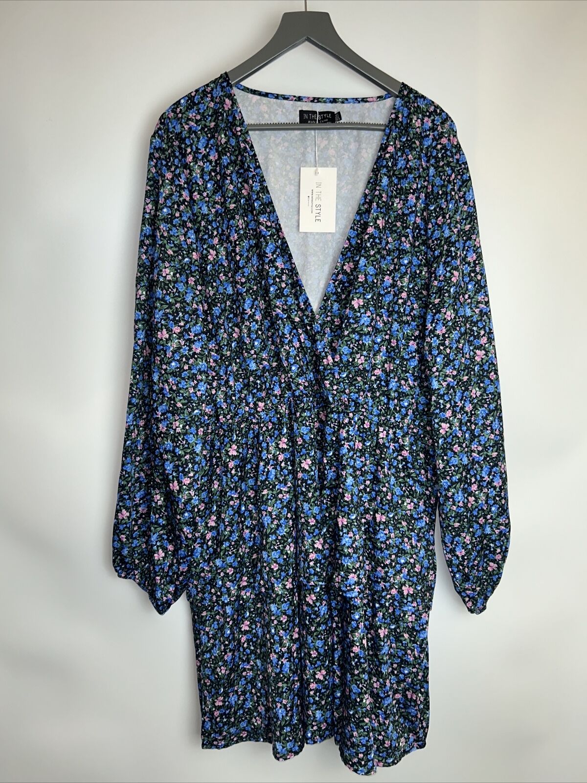 In the Style Floral Dress - Navy. UK 10 **** Ref V227