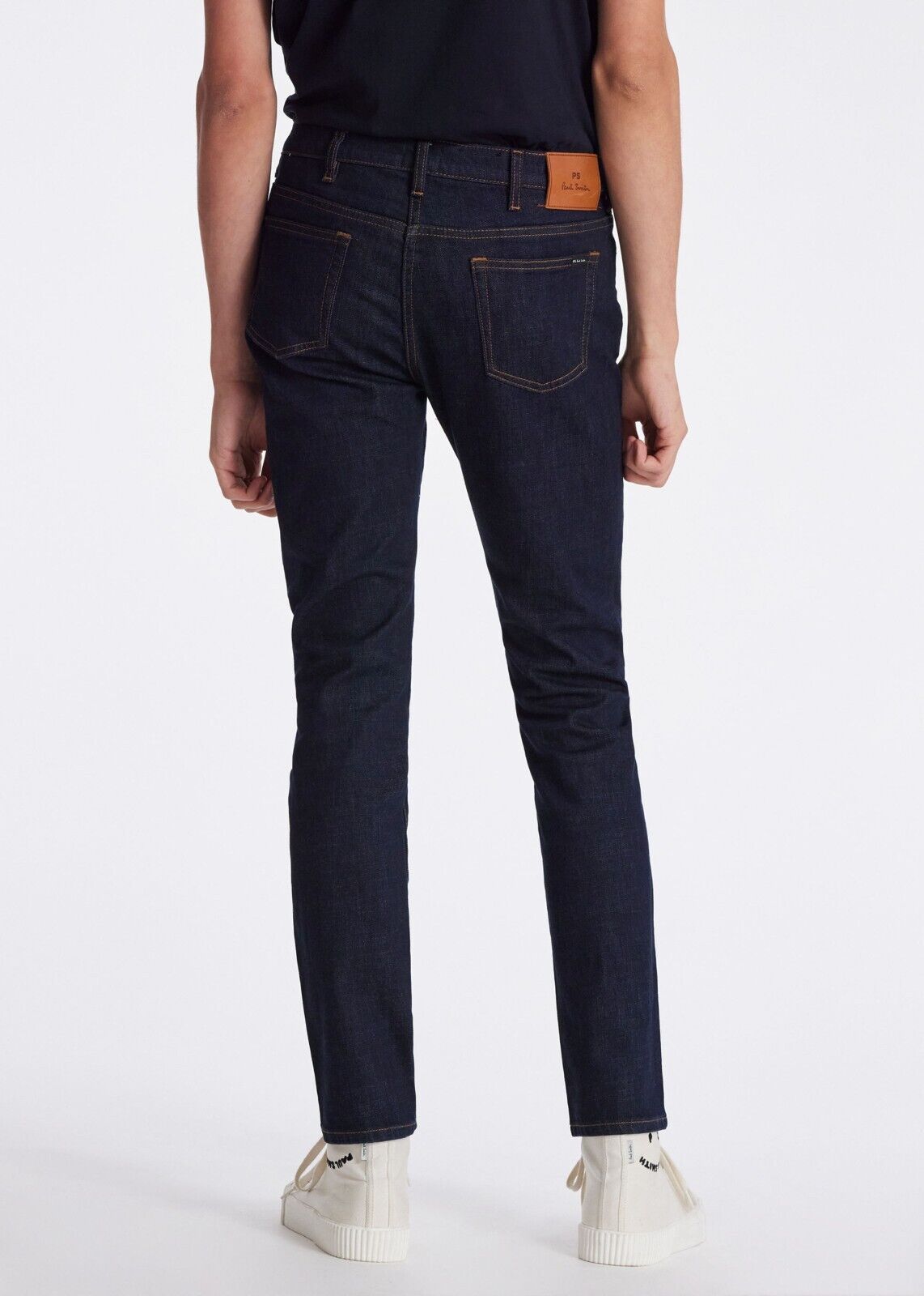 Paul Smith Slim-Fit 'Crosshatch Stretch' Jeans - Indigo. UK V532