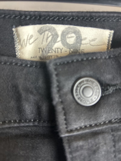 Free People Womens Real Deal Slit Jeans - Black. UK 29 **** Ref V88