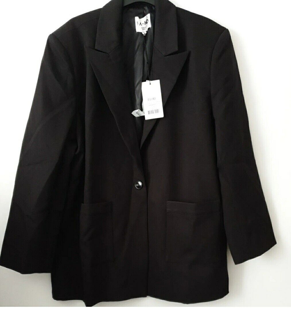na-kd One Button Oversized Blazer Black Size 44****Ref V548