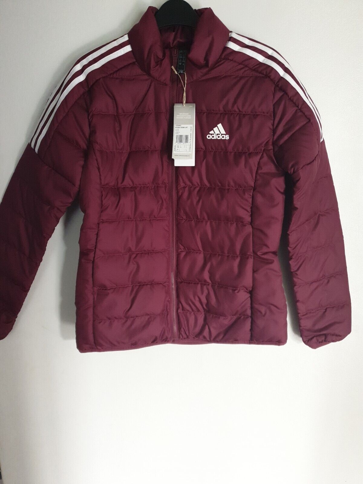 Adidas W ESS Down Jacket- Burgundy. UkS