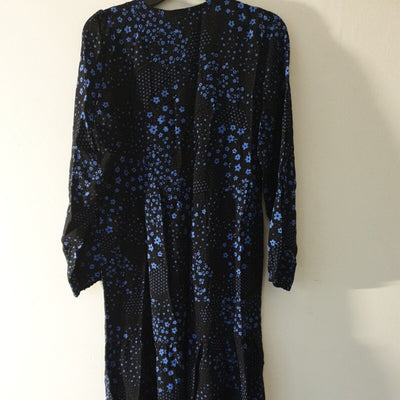 Nobodys Child Black/Blue Ditsy Floral Florence Midi Dress Uk8****Ref V106
