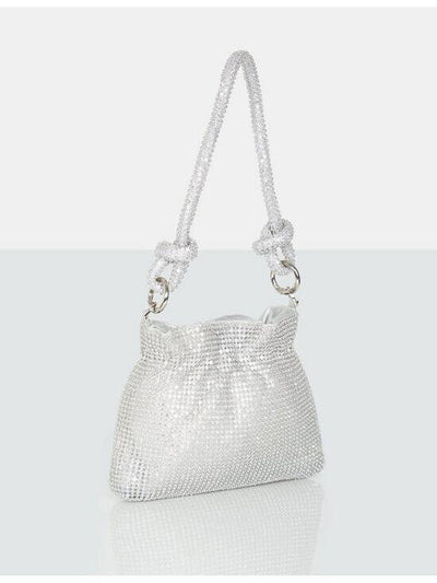 Public Desire The Lake Clutch Bag In Silver **** SA1