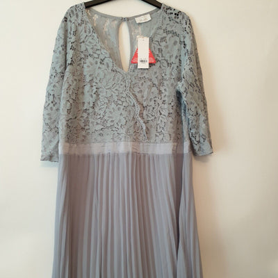 Yours London Blue Lace Chiffon Maxi Dress Uk20 ****Ref V144