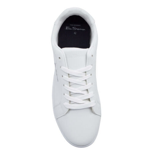 Ben Sherman Gino Synthetic Low Lace Up Mens Trainers-White. **** Ref VS4