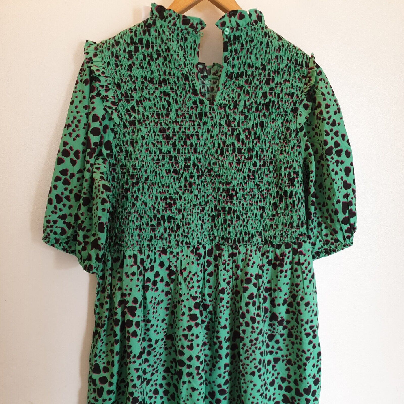 New Look Green Hillary Shired Mini Dress Green Uk18****Ref V362