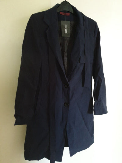 Rita Ross Size M Long Blue Coat Ref Y14