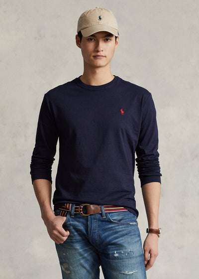 Polo Ralph Lauren Jersey Long-Sleeve T-Shirt Blue Size XL (18-20) ** V345