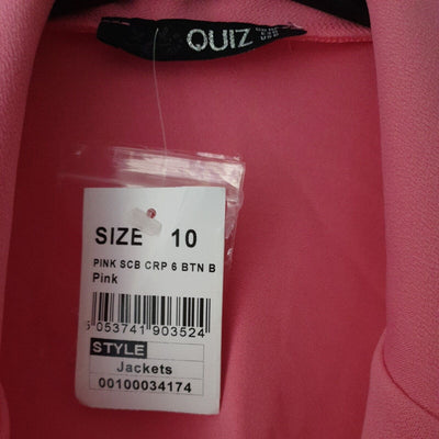 Quiz Pink Jacket Womens Size 10****Ref V26