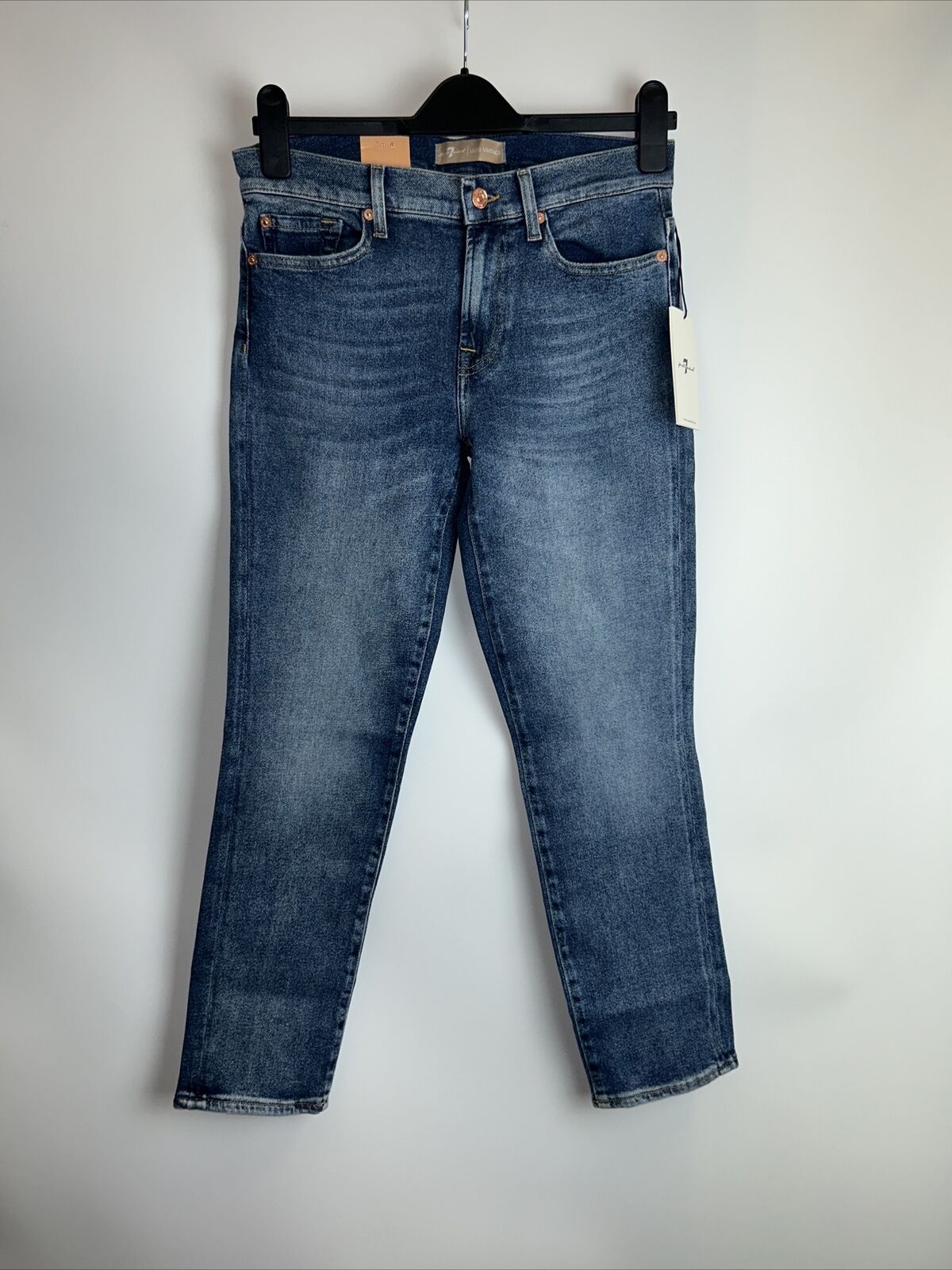 7 for all Mankind. Luxe Vintage Love Mind - Mid Blue. UK 28.