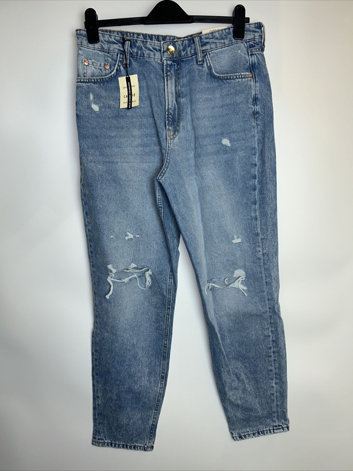 River Island Petite Carrie High-Rise Mom Jeans. Size UK 14R**** Ref V58