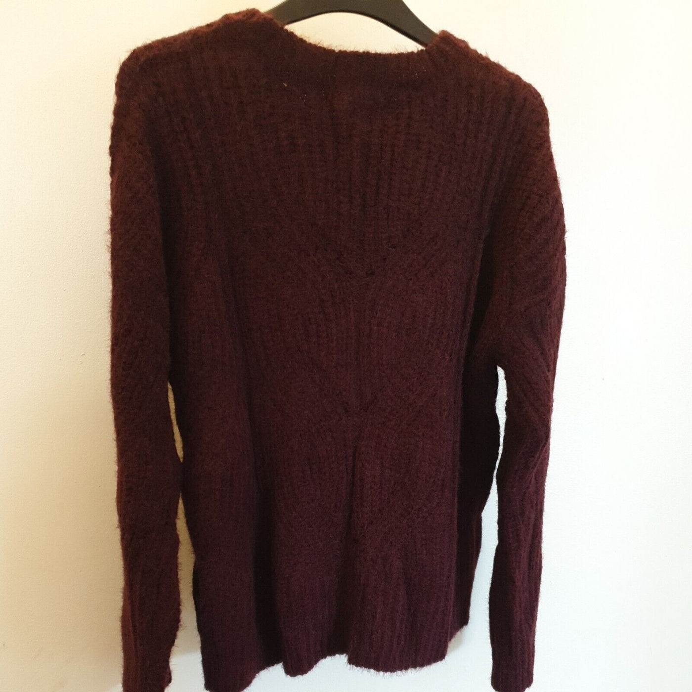 Mango Open Cable Knit Sweater Size L Ref A8