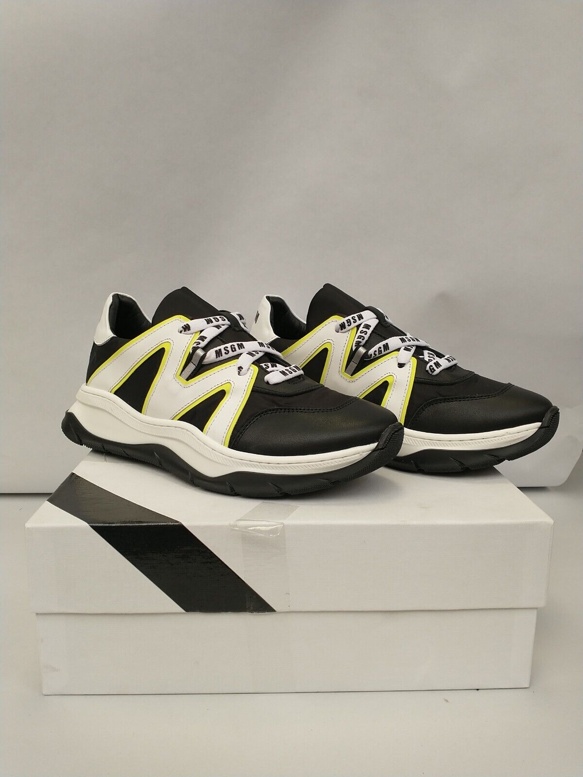 MSGM Kids Trainers. UK 4. Black/White.  ****RefVS1