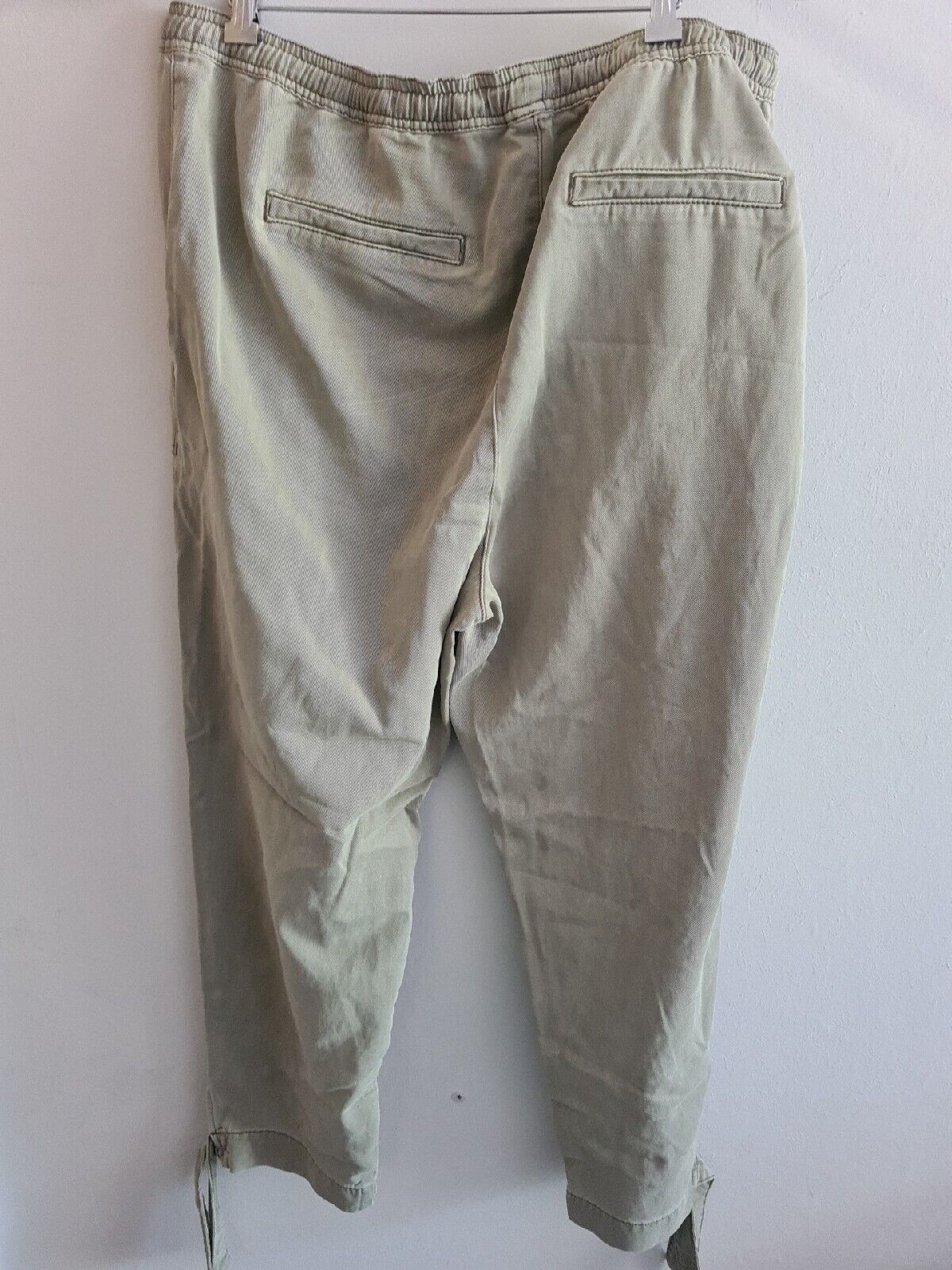 Mint Velvet Khaki Tie Hem Utility Joggers Green Size 18 Ref****V500