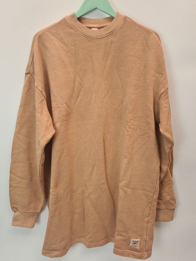 Reebok Beige Crewneck Sweatshirt Dress UK Small **** V27