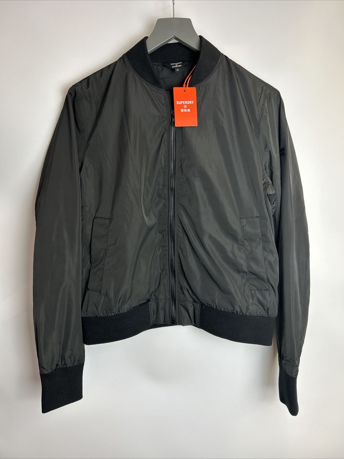 Superdry Womens Bomber Jacket - Black. UK Medium