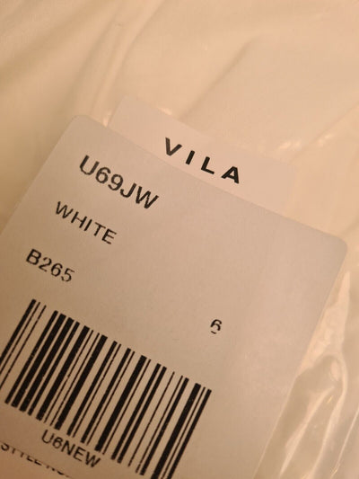 Vila White Vigimas Shirt Size 6 **** V283