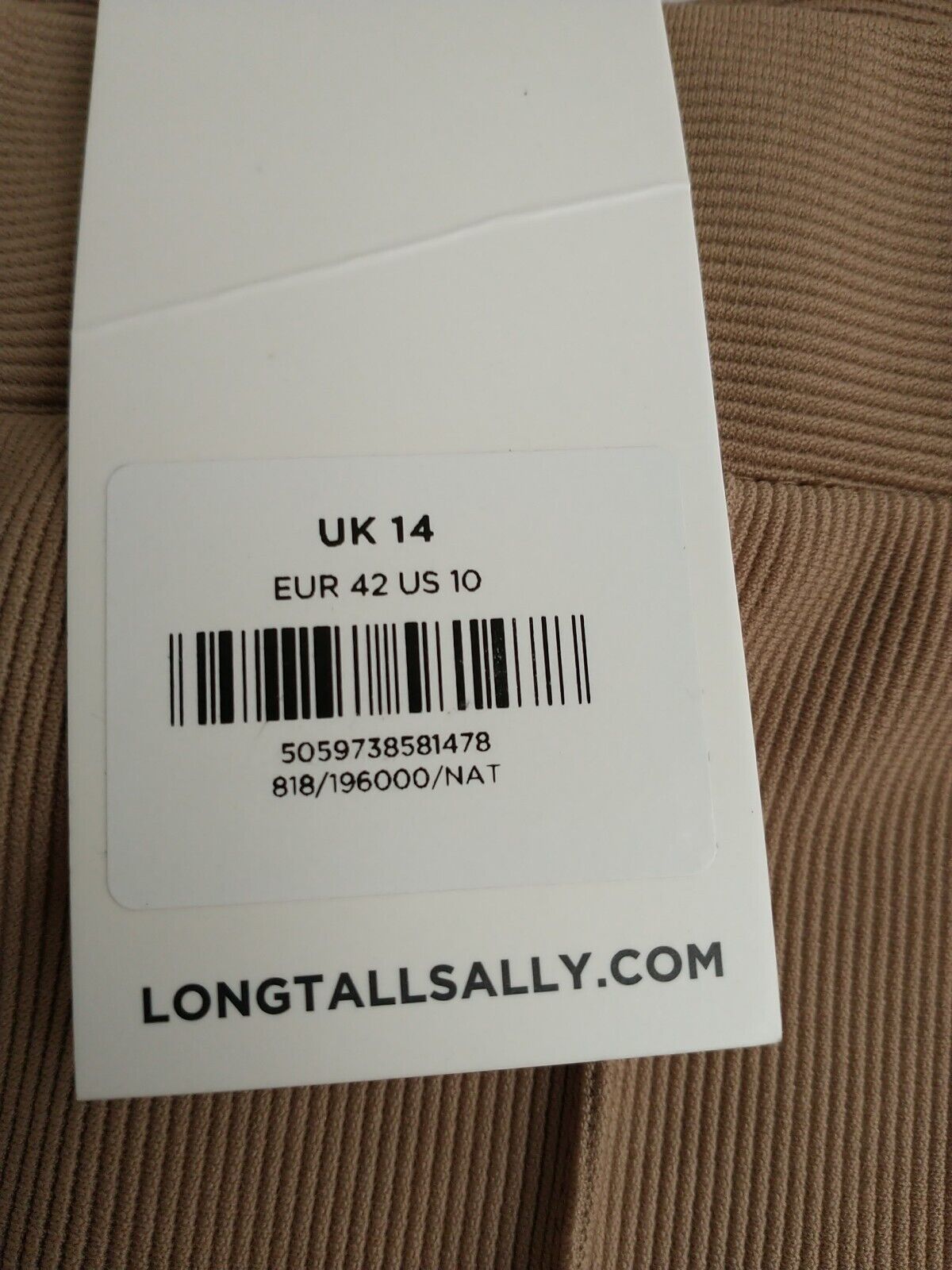 Long Tall Sally Natural Trousers Uk14 ****Ref V112