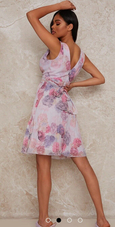 Chi Chi London Lornia Dress - Lilac. UK 12 ****Ref V556