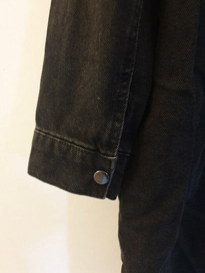 Denim Mini Pocket Shirt Dress Black UK 14 **** Ref V75C