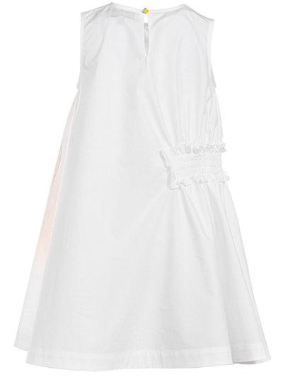 Emilio Pucci Kids Logo And Ruched Side Dress - White. 4 Years. ****V76