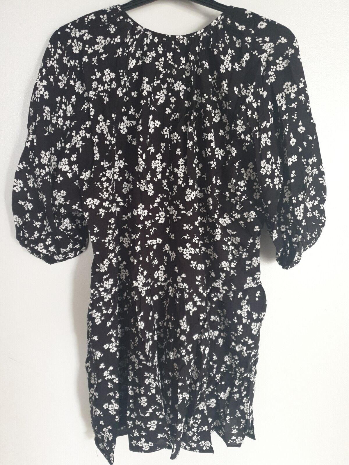 Black Mono Print Dress UK 12 ****Ref V545