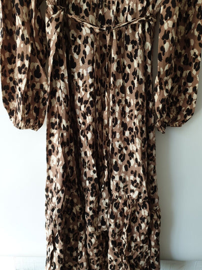 Womens Animal Printed Long Sleeve Dress UK 8 ****Ref V404