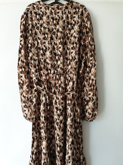 Womens Animal Printed Long Sleeve Dress UK 8 ****Ref V404