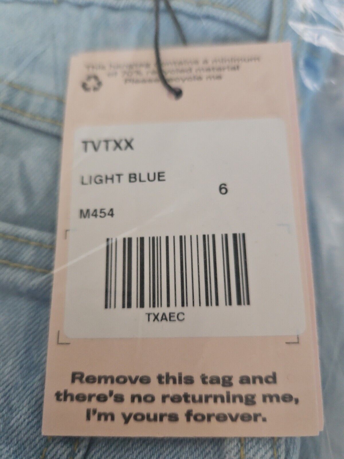 Missguided Bleach Straight Leg Jeans - Light Blue. UK 6 **** Ref V499