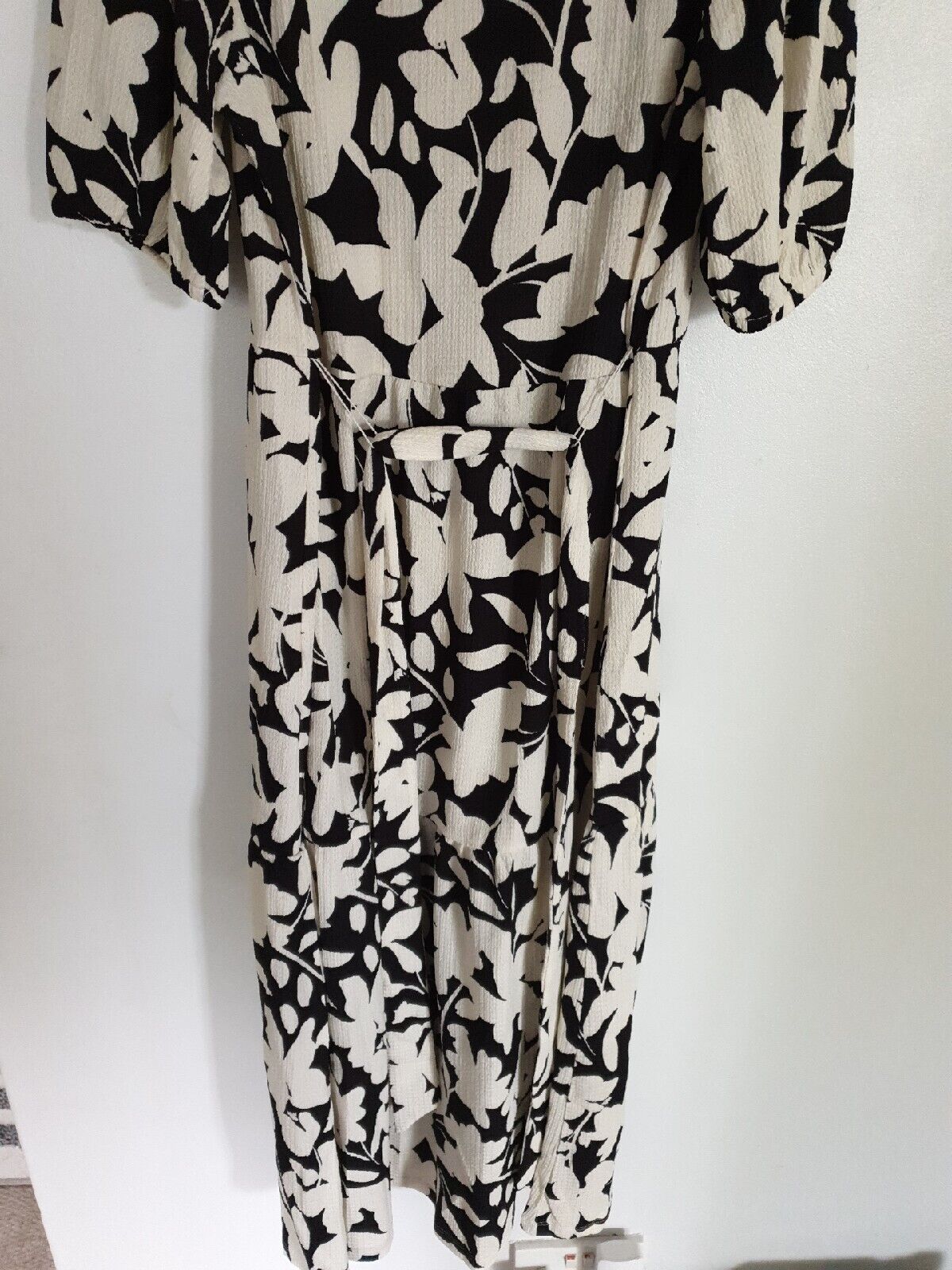 Mono Print Midi Dress Black/White Uk 14 ****Ref V514