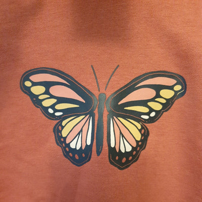 Mango Butterfly Hoodie Rust Size XS-S****Ref V67