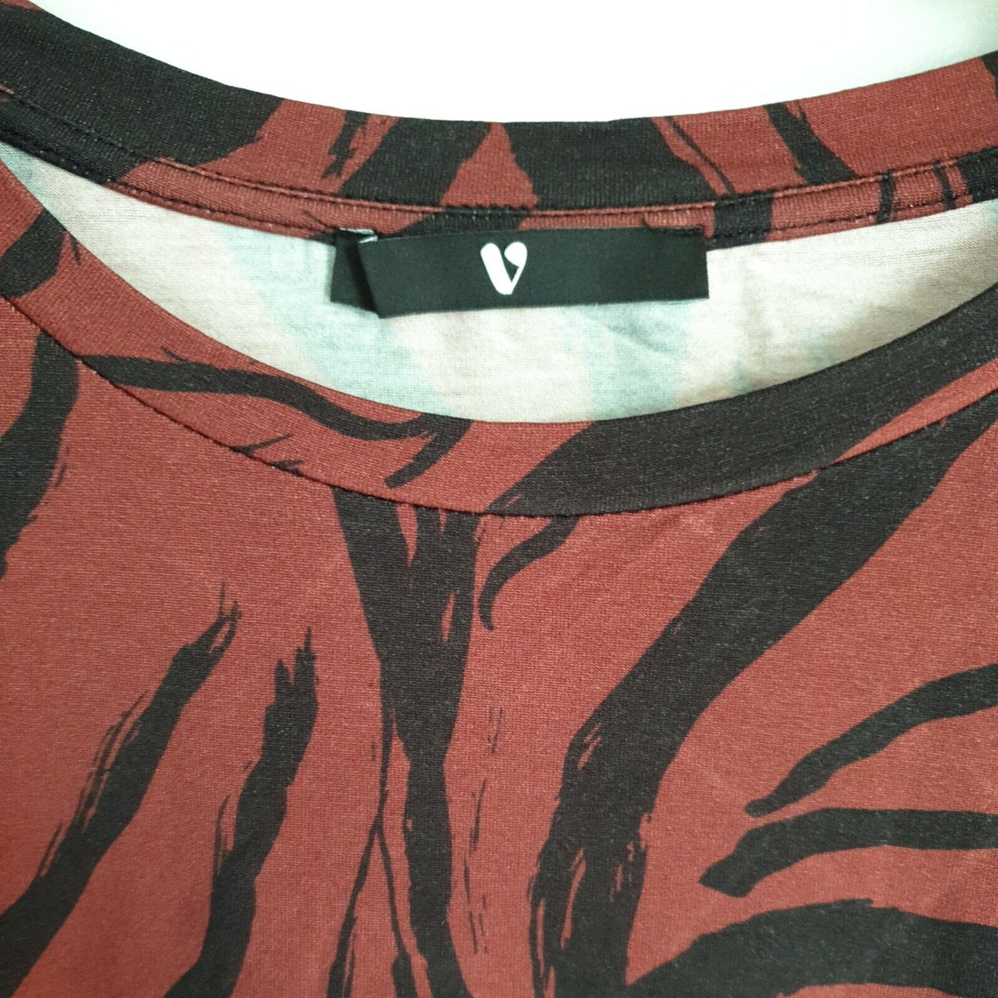 Womens Zebra Print Top Red/Black Uk 14****Ref V276